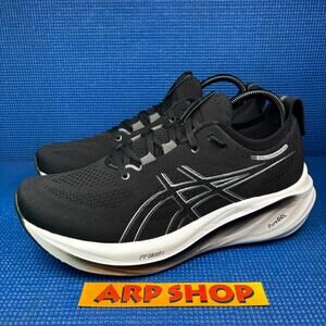 🔴 Asics Gel Nimbus 26 Women`s Size 11 Black White Athletic Shoes 1012B601